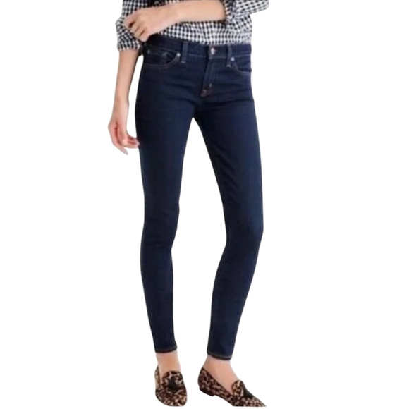 J. Crew Dark Wash Blue Toothpick Denim Jeans Size 29 - Picture 1 of 5
